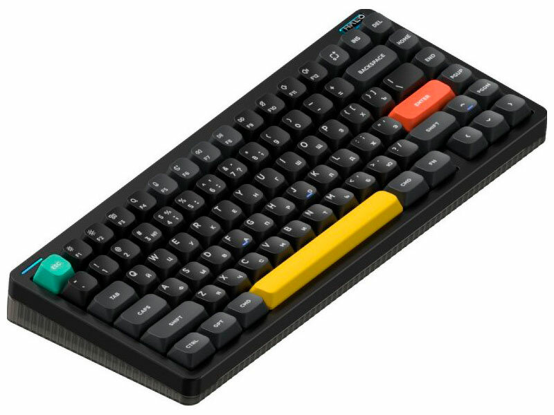 Беспроводная механическая клавиатура Nuphy QMK, Halo75 V2 Obsidian Black, RGB, Hot Swap, Mint Red Switch