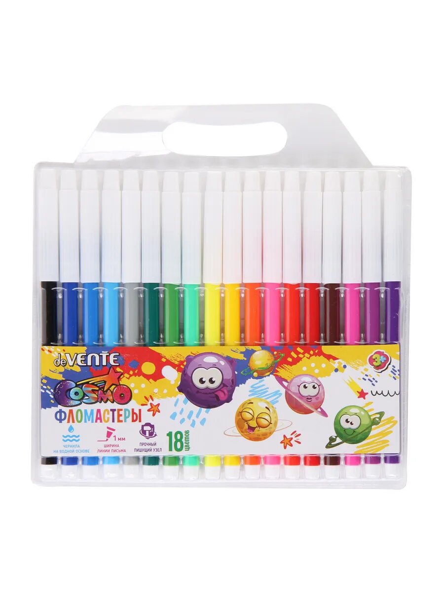 Фломастеры на водной основе 18 цветов