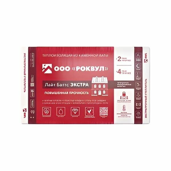 Утеплитель Роквул Лайт Баттс Экстра 100х600х1000 мм / 5 уп/12 м2
