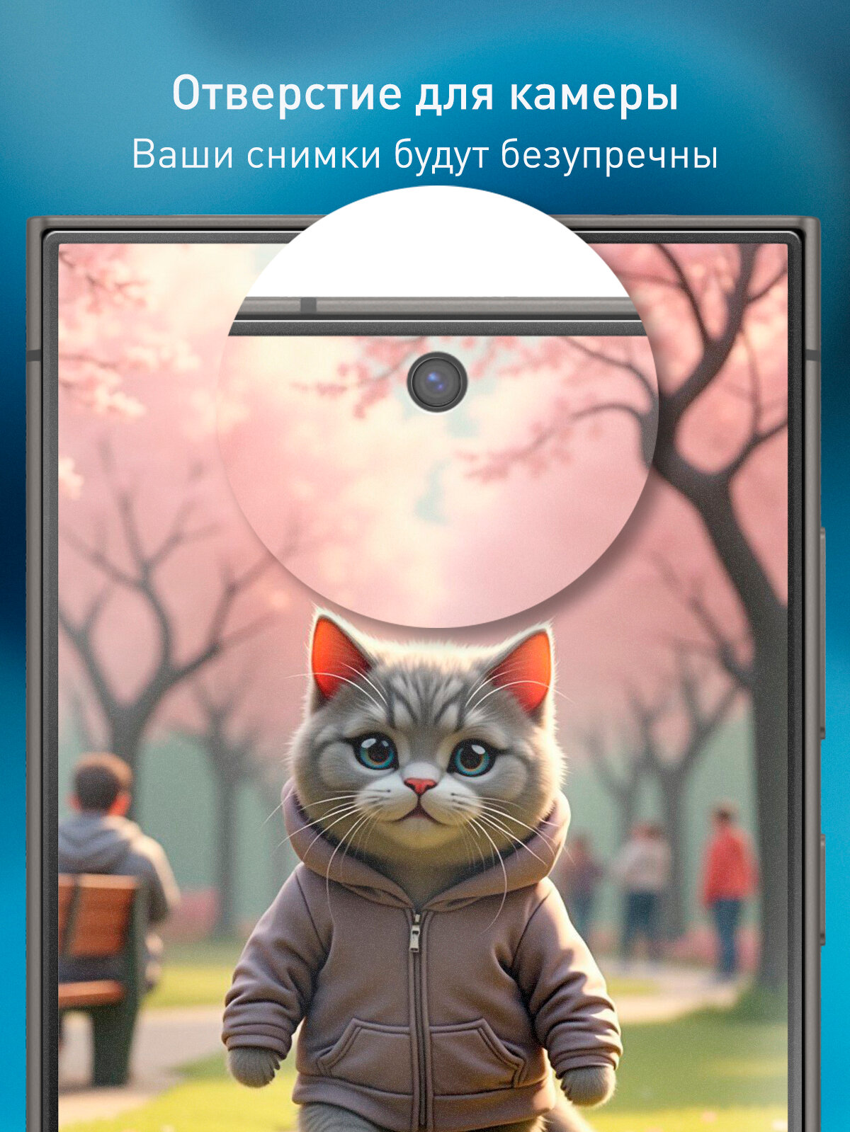 Матовое защитное стекло Rosco на Samsung Galaxy S24 Ultra (Самсунг Галакси С24 Ультра), с чёрными рамками, 1 шт — фото 1