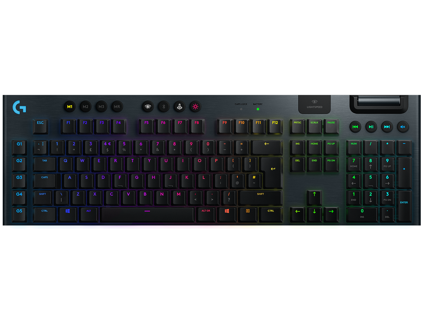 Клавиатура Logitech G915, беспроводная, игровая, 2,4 ГГц/BT, Black, TKL, Low-Profile
