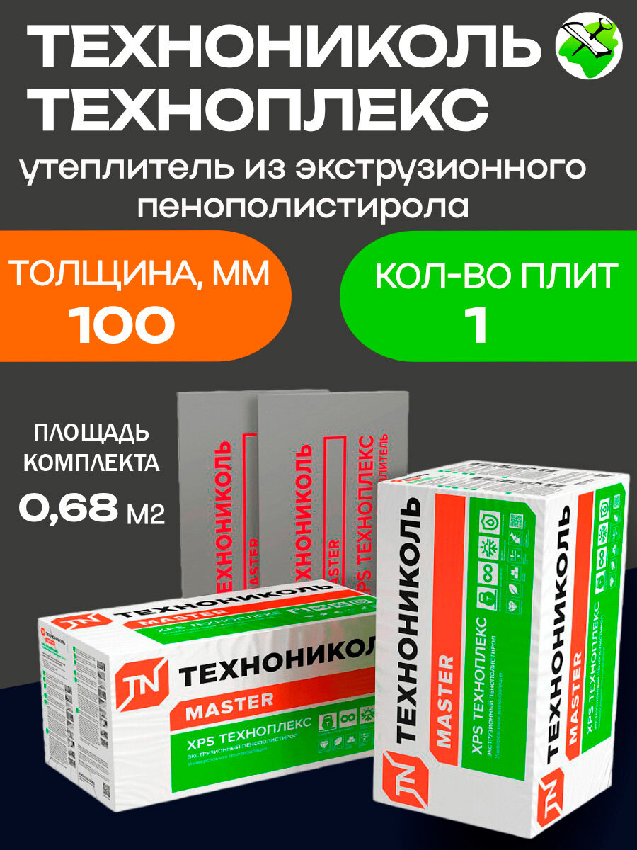 Технониколь Техноплекс XPS Г4 утеплитель 1180х580х100 мм (шт.) группа Г4