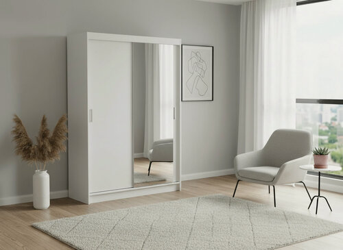 Изображение товара Шкаф-купе Амбрелла Белый Фасадный 0101 NW 100*50*230 см GOODFORM Для одежды, в прихожую,