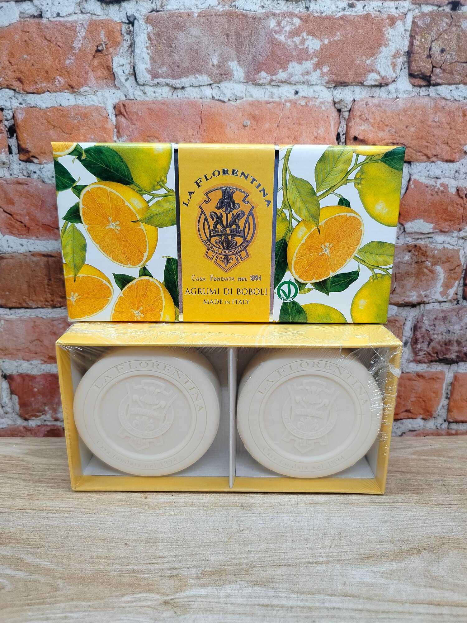 La Florentina Sculpted Soap Set Boboli Citrus Набор фигурного мыла с маслом ши, оливковым маслом и экстрактом Цитруса 115 гр 2 шт