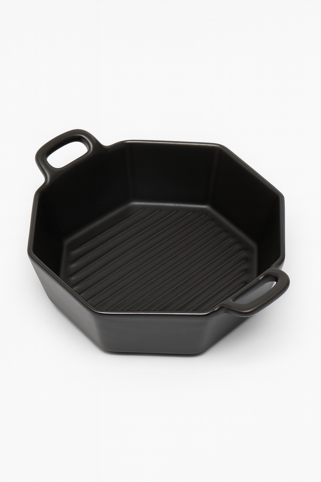 Салатница GOLD Ceramics HAPPY KITCHEN, восьмиугольная, чёрная матовая, 18 см x 16 см