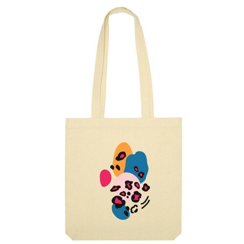 Сумка шоппер Us Basic, бежевый сумка яркая абстракция с леопардовыми пятнами оранжевый