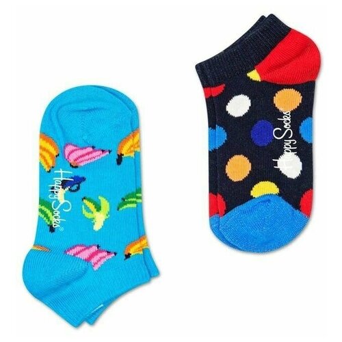 фото Детские носки 2-pack big dot low socks - 2 шт. happy socks | для детей | разноцветный | 15