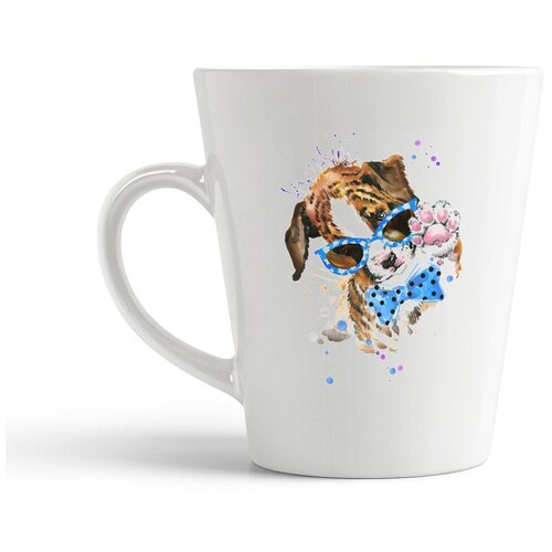 фото Кружка-латте coolpodarok животные собака с бабочкой1