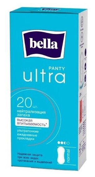 Ежедневные ультратонкие прокладки Bella PANTY ultra normal, 20 шт