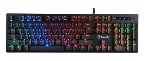 Клавиатура A4Tech Bloody B500N серый USB for gamer LED