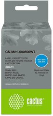 Картридж Cactus CS-M21-500595WT, черный / 12.7мм, черный шрифт, белый фон, 6.4м ( CS-M21-500595WT