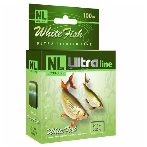 фото Леска aqua nl ultra white fish белая рыба 0.12 100м