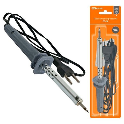 Паяльник электрический ПЭ-60 с жалом типа конус в комплекте подставка 60 Вт Гранит TDM Цена за 1 шт 27100₽