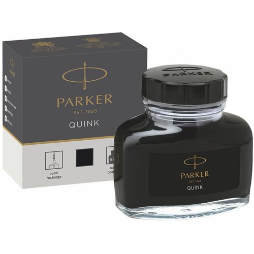 Чернила д/перьевой ручки Parker Bottle Quink, черн, 57мл, флакон в блистере 1950380