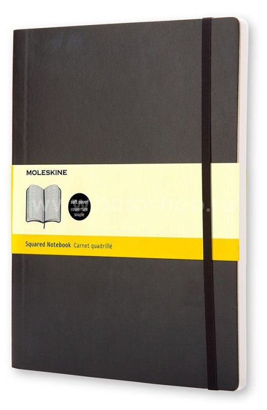 Блокнот Moleskine CLASSIC SOFT A4 192стр. линейка мягкая обложка черный - фото №3