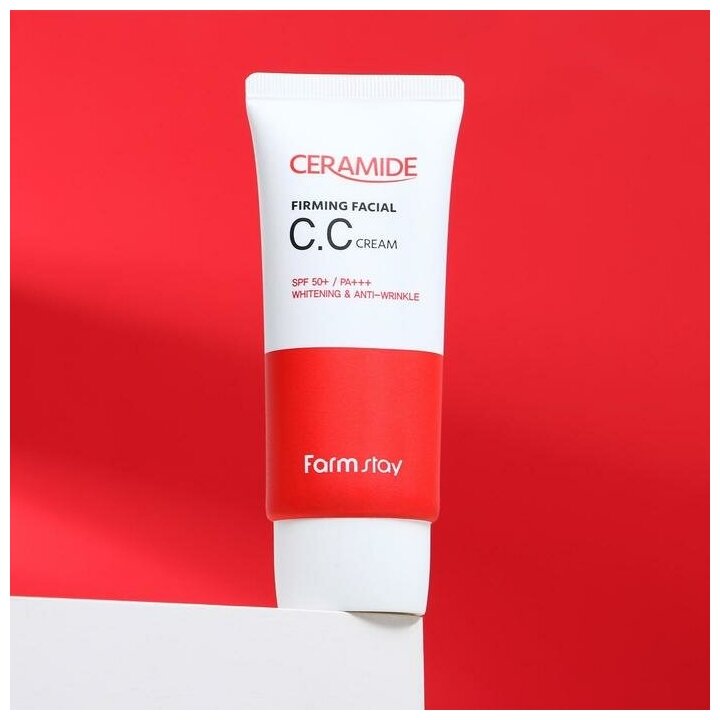 СС крем с керамидами FarmStay Ceramide Firming Facial CC Cream 50г. - фото №19