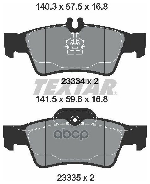 2333403_колодки Дисковые Задние! Mb W211/S211 2.0-2.7cdi 02>/Sl R230 5.0/5.5 Amg 01> Textar арт. 2333403