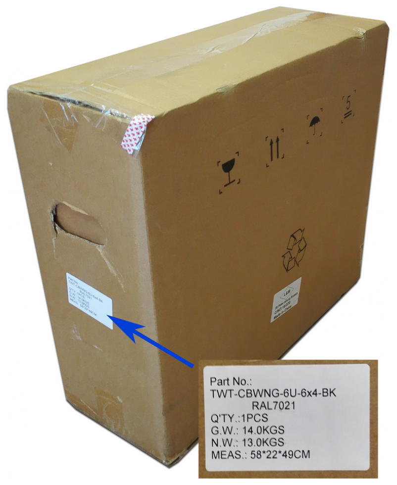 Шкаф настенный 6U Lanmaster TWT-CBWNG-6U-6X6-BK 550x600mm черный 60кг - фото №2