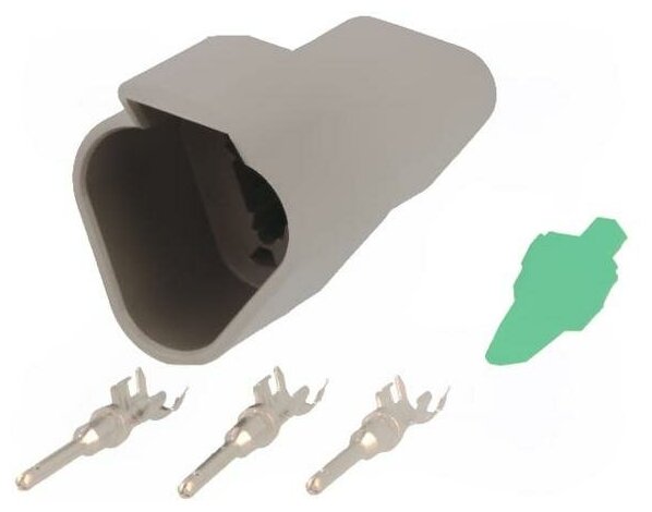 Разъем DEUTSCH S-DT04-3P, Разъем провод-провод, DT, вилка, 