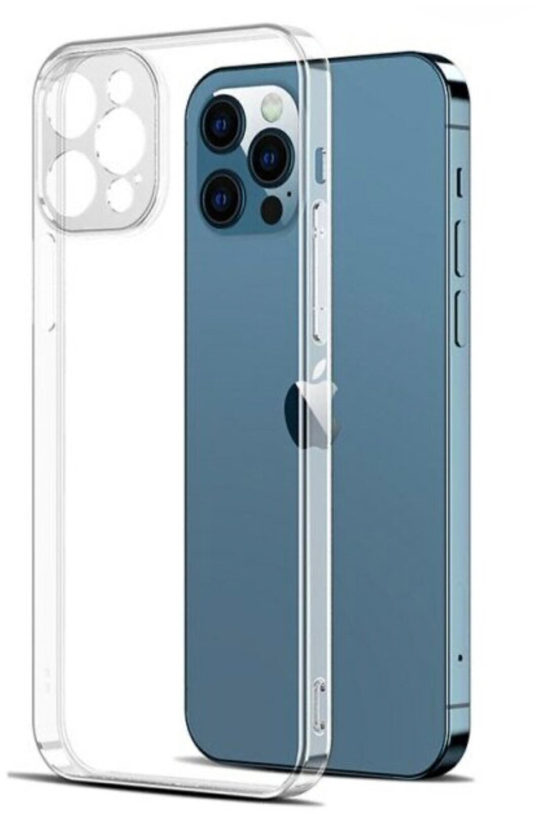 Накладка для iPhone 12 Pro / Чехол прозрачный силиконовый для Эпл Айфон 12
