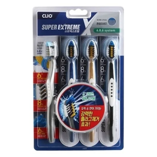 Набор щеток зубных Clio Super Extreme Toothbrush, 4 шт