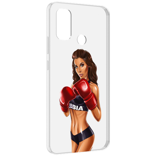 Чехол MyPads девушка-в-боксерских-перчатках женский для UleFone Note 10P / Note 10 задняя-панель-накладка-бампер