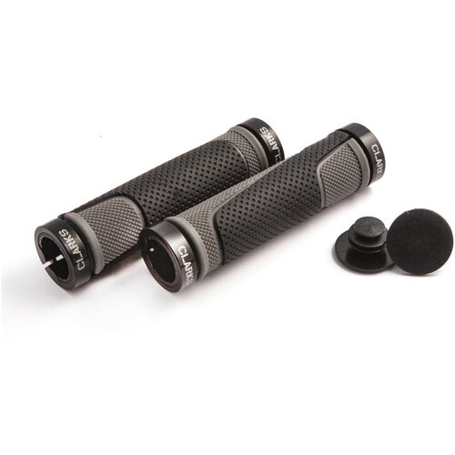 фото Грипсы clarks lock-on grip clo-g308 130 мм. цвет: black; grey clark's