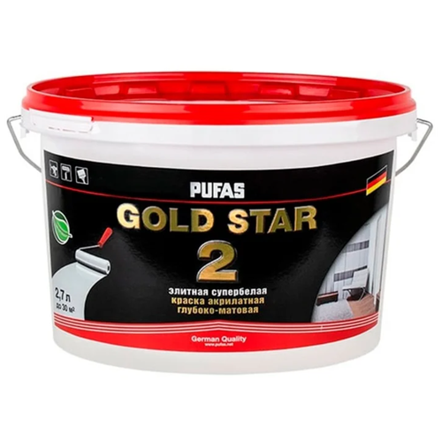 Краска акрилатная супербелая морозост. Gold Star 2 Pufas тов-141001