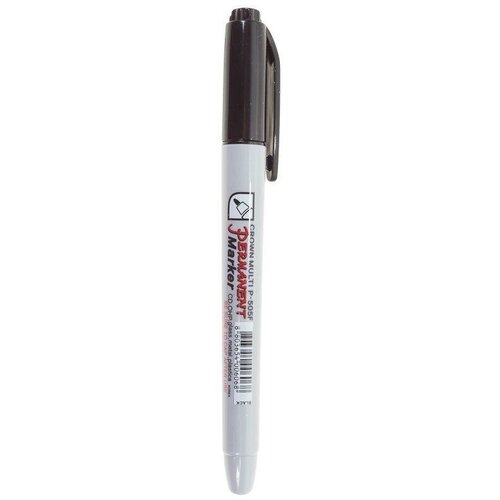 Маркер перманентный Multi Marker Super Slim 1мм пулевидный черн. Crown 08-8001