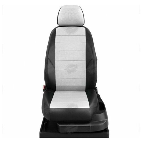 фото Чехлы ford s-max 1 2006-2019 5 мест экокожа черный, белый автолидер fd13-0601-ec03 avtolider1