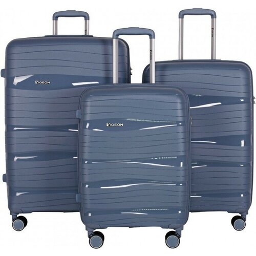 фото Комплект 3 чемоданов pp-801 серый monkking