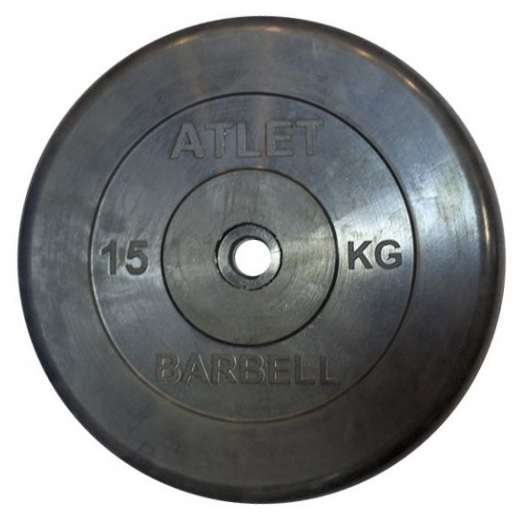 Диск обрезиненный MB Barbell MB-AtletB31-15