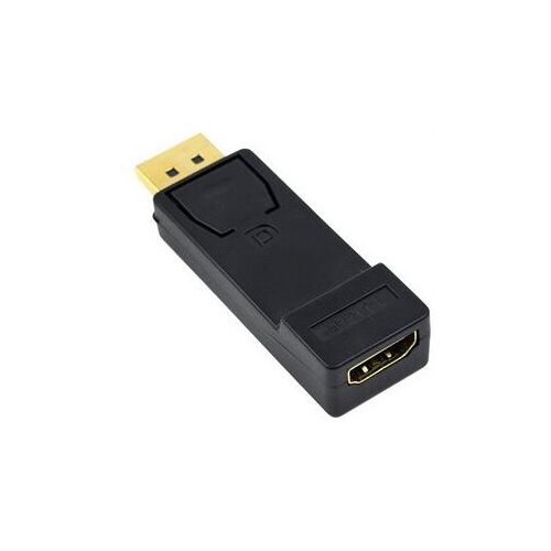 Адаптер-переходник MyPads DisplayPort (male) - HDMI (female) для передачи аудио-видео сигнала черный адаптер переходник mypads displayport м mini displayport f для передачи аудио видео сигнала черный