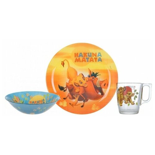 фото Детский набор disney lion king 3 предмета luminarc