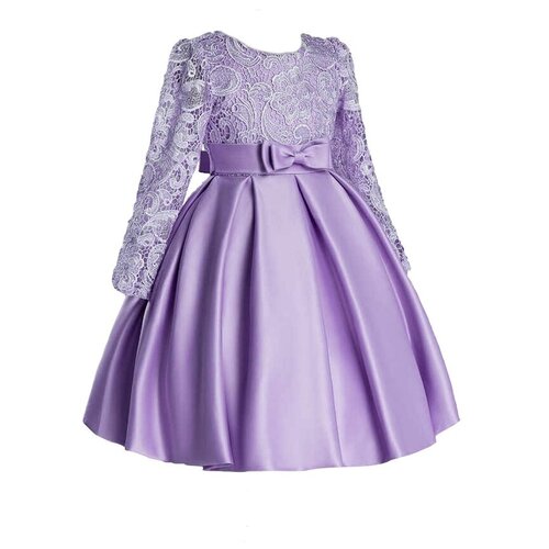 Шелковое платье для девочки, размер 120-130