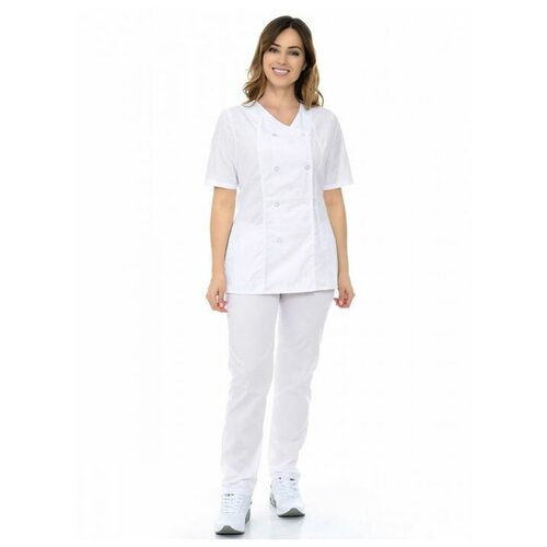 фото Костюм медицинский женский "домино" 121.1.0 (44/белый/тиси люкс) medicalwear