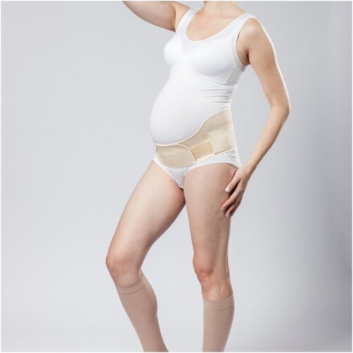 фото Пояс медицинский эластичный для беременных "герда" (х/б). tonus elast 9806. бежевый. размер 1.