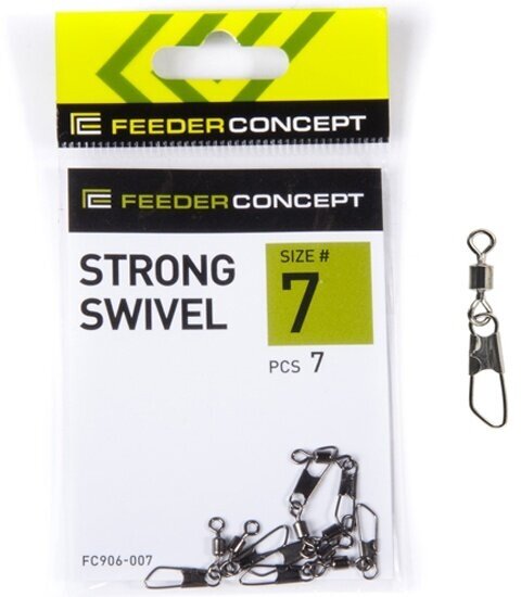 Вертлюги c застежкой Feeder Concept STRONG SWIVEL 007 7шт.