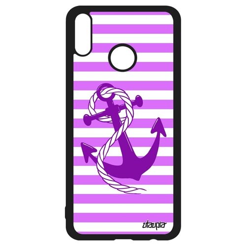 фото Красивый чехол на смартфон // honor 8x // "якорь" дизайн тельняшка, utaupia, розовый