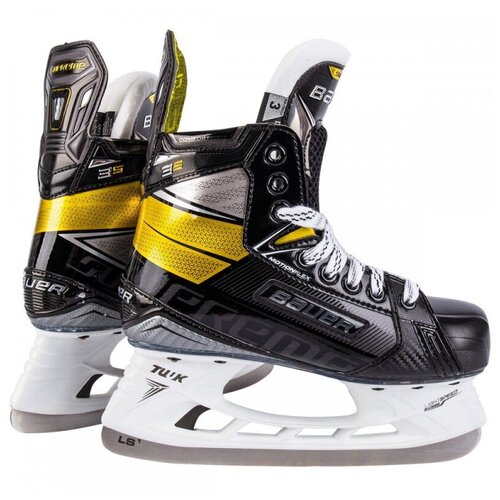 фото Коньки хоккейные bauer supreme 3s bth20 jr (размер d 1, цвет черный/ желтый)