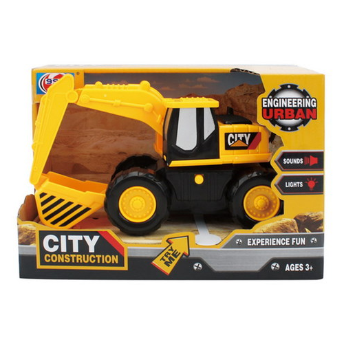 Экскаватор 998 Su Yuan toys 998-49A, 21 см, желтый