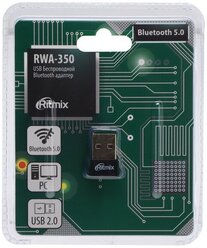 Bluetooth-адаптер для ПК RITMIX RWA-350, версия 5, USB