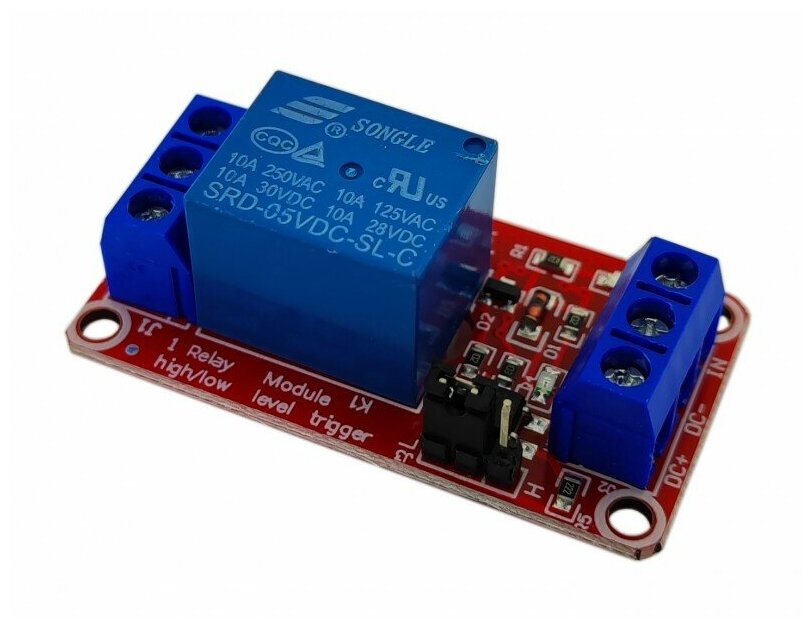 Модуль реле 5В 1-канал электромеханическое с опторазвязкой