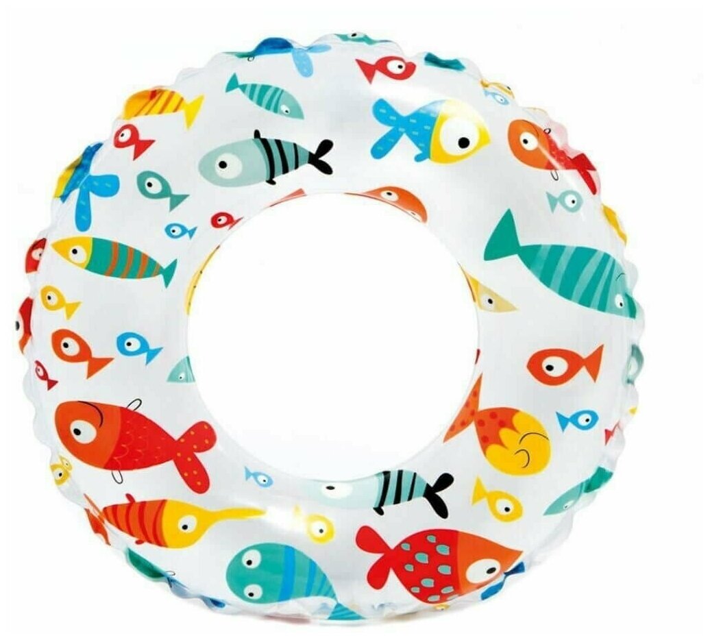 Круг надувной INTEX Lively Print Swim Rings, (Яркие картинки), 3-6лет, 51 см, 1 шт