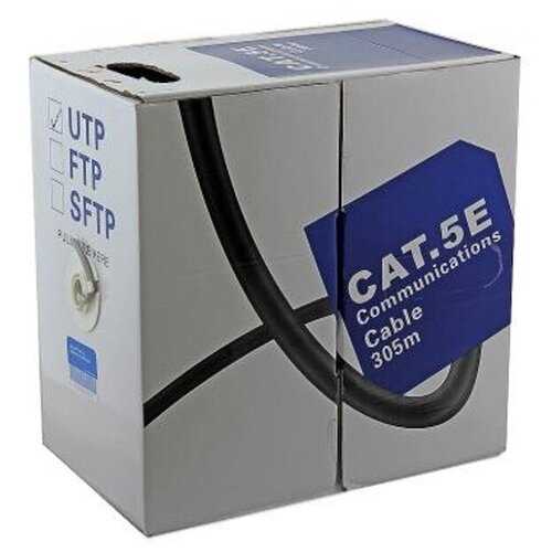 Сетевой кабель 5bites UTP / SOLID / 5E / CCA+CCS / PVC / 305M US5400-305S кабель ftp indoor 4 пары категория 5e 5bites ft5725 305a многожильный 24awg cca pvc 305m