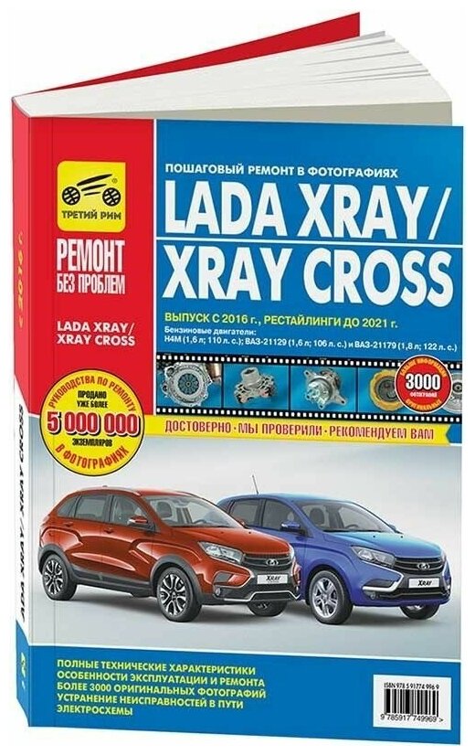 Lada XRAY / XRAY Cross c 2016г рестайлинг до 2021г. Книга руководство по ремонту и эксплуатации. Третий Рим