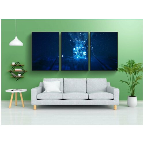 фото Набор модулных постеров для интерьера "огни, светлячки, светиться" 60x90 см. в тубусе, без рамки lotsprints