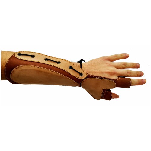 фото Перчатка для стрельбы из лука друида на левую руку женская бежевая нет бренда