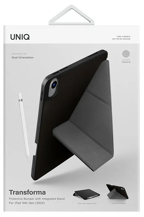 Uniq Чехол Uniq Transforma для iPad 109 (2022 10th Gen) с отсеком для стилуса черный