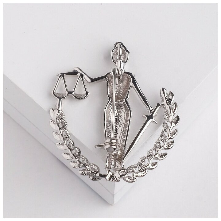 Брошь, серебристый — фото 1